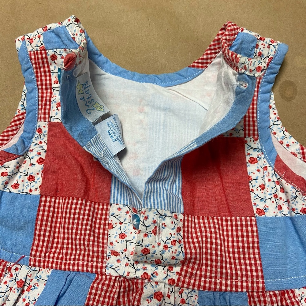 2nd Step Girls Patch Work Dress Sleeveless Size 24 Mo. - Picture 5 of 7